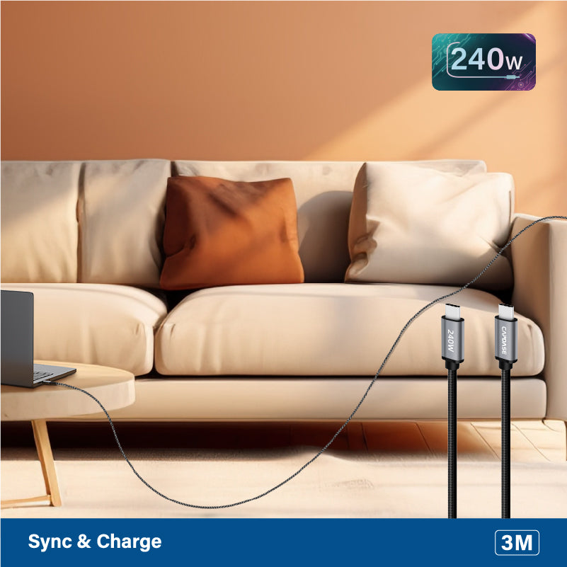 CAPDASE Metallic-KR-CC240 USB-C to USB-C Cable (3M)