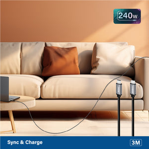 CAPDASE Metallic-KR-CC240 USB-C to USB-C Cable (3M)