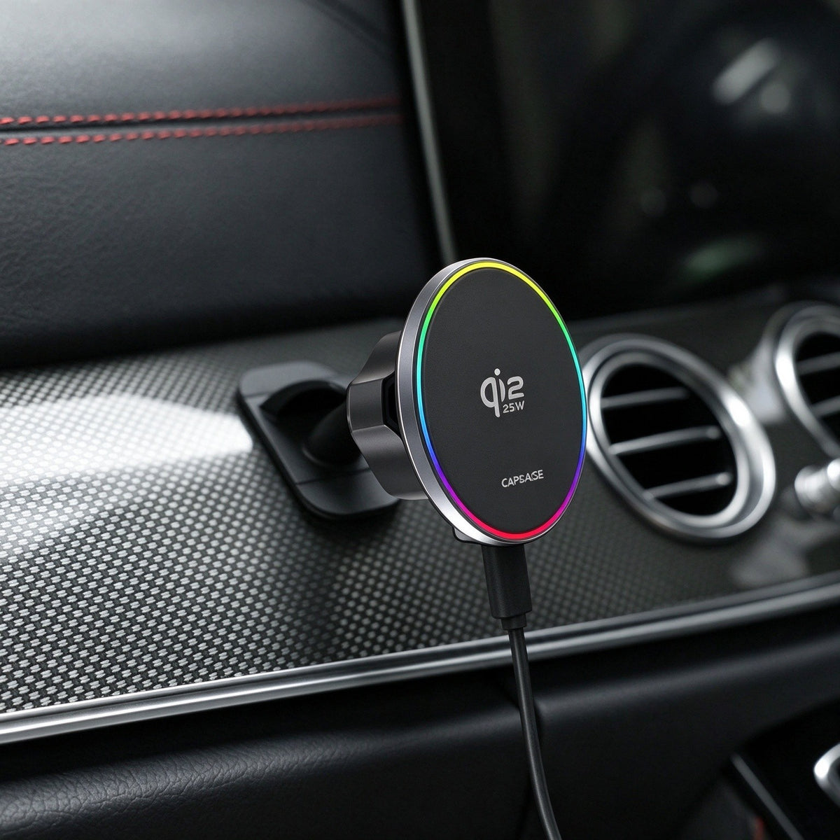 25W Qi2.2 Certified | MagSafe Slim Mount | Wireless Charging | mini Tack-154 | secure on dashboards, home desks, or anywhere.