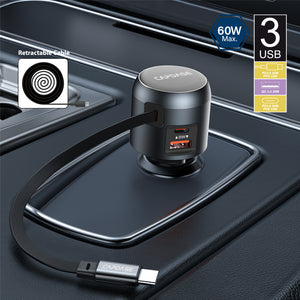 QC3.0/PD3.0 Car Charger,Rapider Reel C2P60