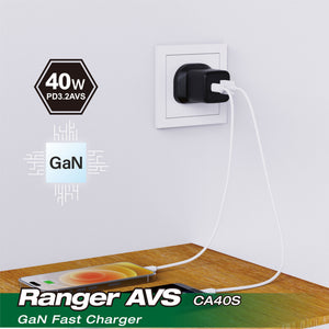 GaN Wall Charger / Ranger AVS-CA40S_UK