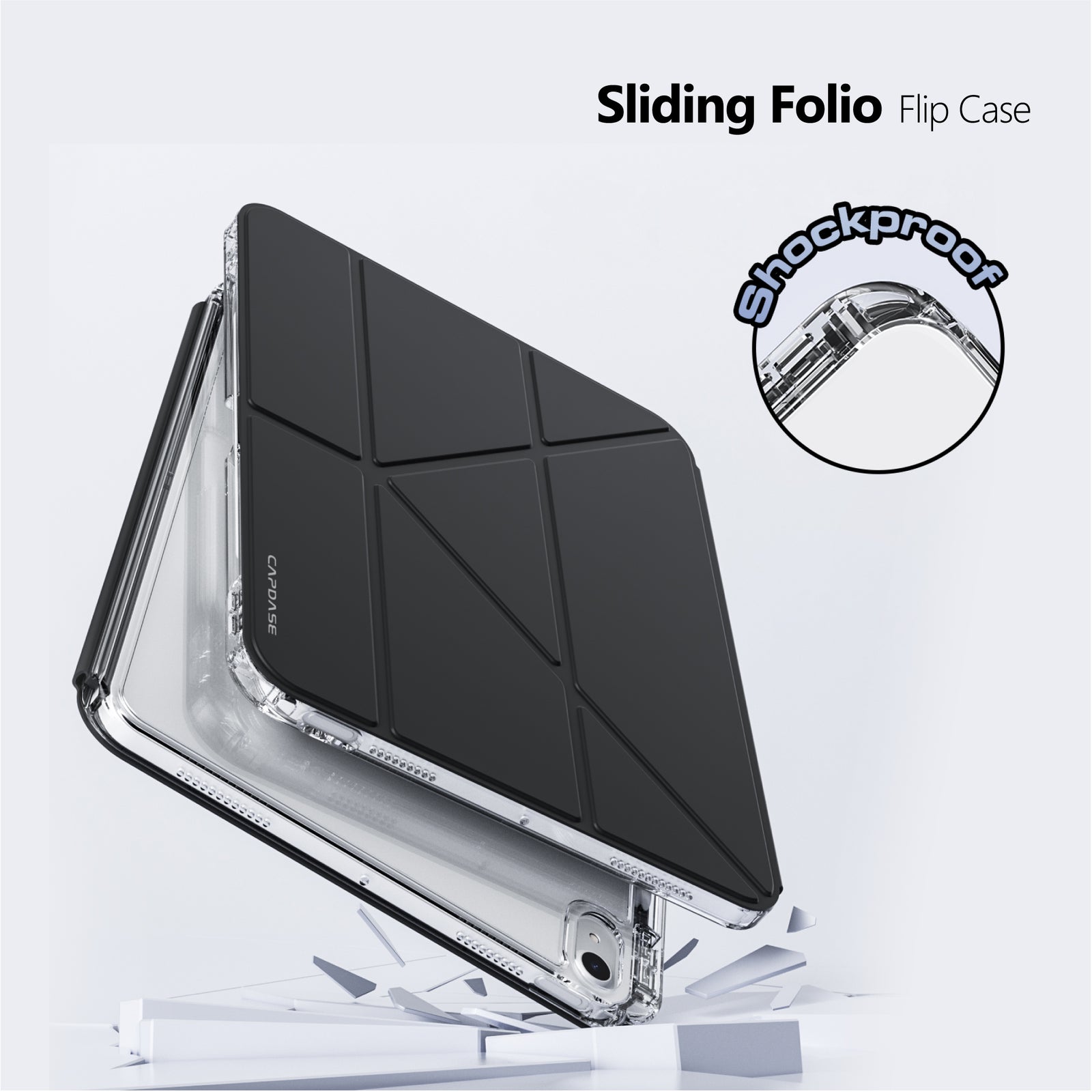 Sliding Folio Flip Case for iPad (A16) & iPad 10th  generation