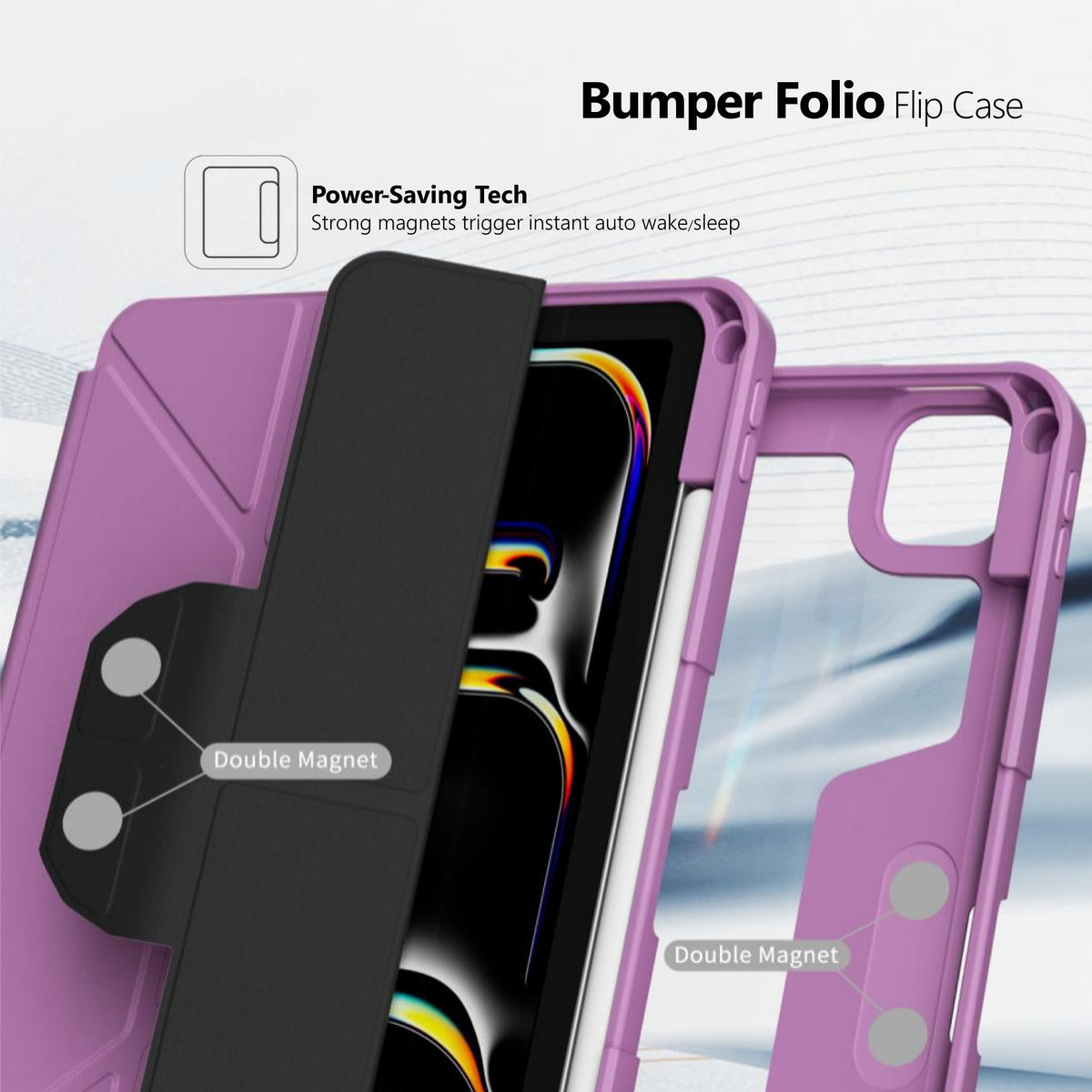 iPad Pro 11 (M5/M4) | Bumper Folio | Flip Case | Black