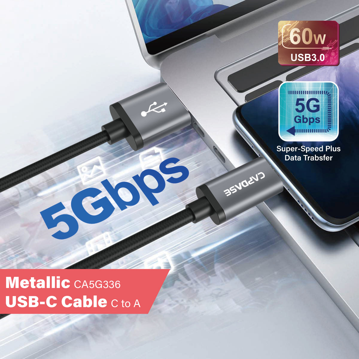 CAPDASE Metallic Series USB-C to USB-C Cable (3M)