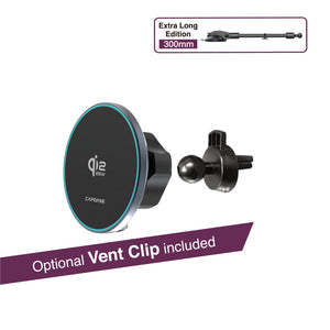 25W Qi2.2 Certified | MagSafe Slim Mount | Wireless Charging | Gooseneck Arm 300mm | CIR Power II