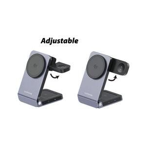 Cooling | Qi2.2 | Foldable | 3 in 1 MagSafe Stand | 25W Wireless Charging | Smartphone, Earphone, Watch | Q-Touch DFC25