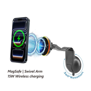 Wireless Charging Magnetic Mount - Wind/Dash | MS III -Swivel Bendable-Arm-158