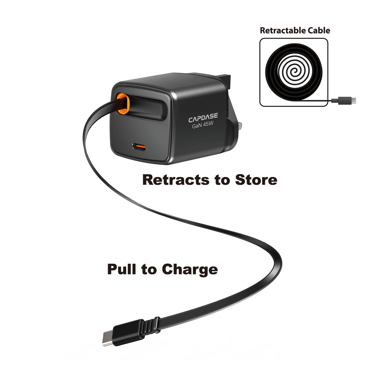 GaN Wall Charger | Ranger Reel CC45S_UK