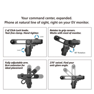 Wireless Charge Magnetic Mount | MS Power III -Monitor Arm- 179