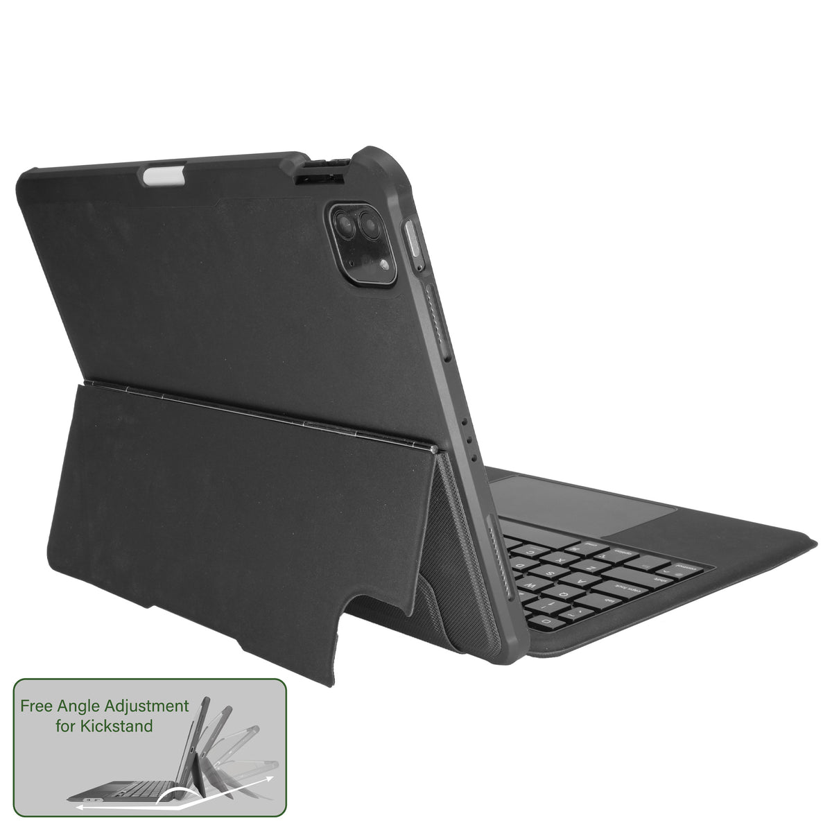 iPad Air 13 (M4/M3/M2) | iPad Pro 12.9 (6/5/4/3 generation / 2022~2018) | Keyboard Bumper Folio Case | Trackpad | Black