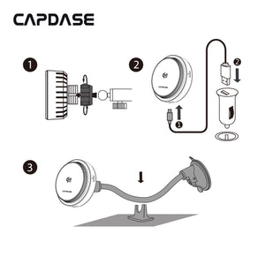 Wireless Charging Magnetic Mount - Wind/Dash | M-PC Power - Gooseneck Arm 300mm