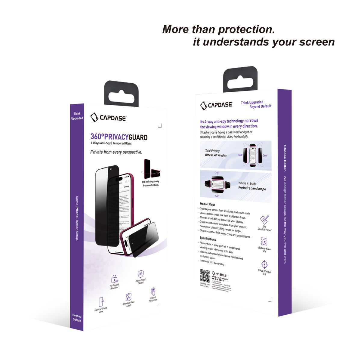 360 PrivacyGuard Tempered Glass for iPhone 18 Pro Max 