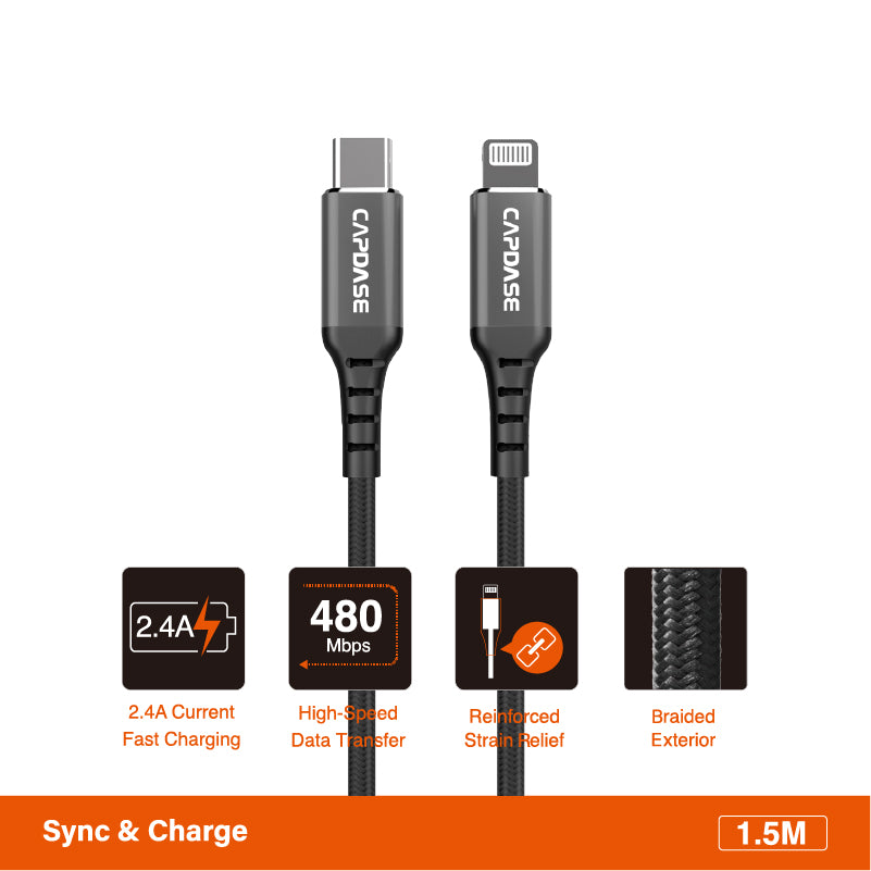 1.5M MFi Lightning to USB-C Cable