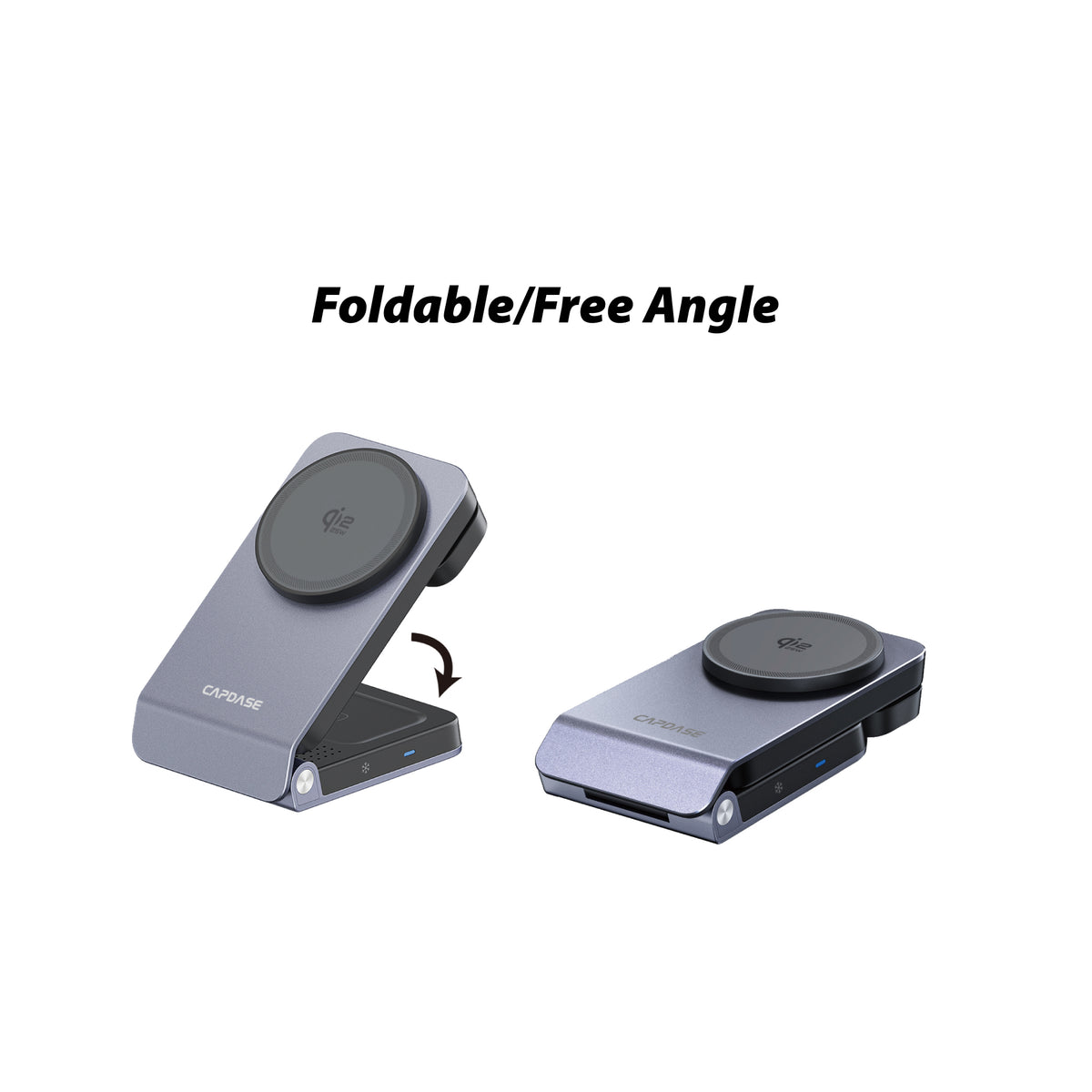 Cooling | Qi2.2 | Foldable | 3 in 1 MagSafe Stand | 25W Wireless Charging | Smartphone, Earphone, Watch | Q-Touch DFC25