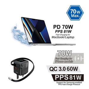 GaN Wall Charger | Ranger Reel C2P70S_UK