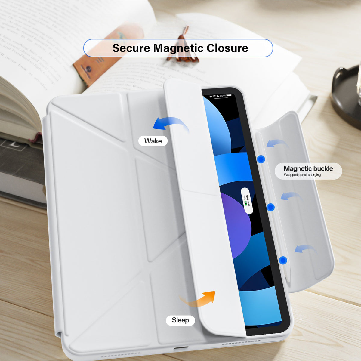 MR Folio Flip Case for iPad Air 11 (M3/M2), iPad Air 5/4 generation  