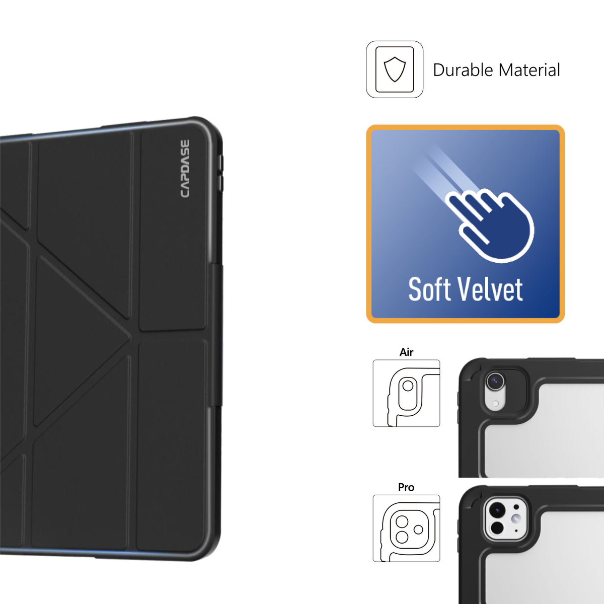 iPad (A16) | iPad (10th generation) | Bumper Folio | Flip Case | Black
