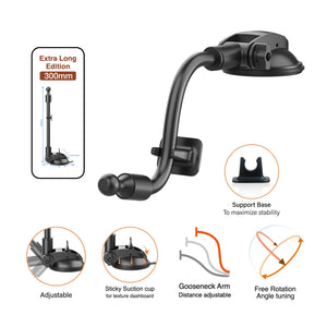 Cooling | 15W Wireless Charging Mount | MagSafe MCM Power III Car Mount | Gooseneck Arm 300mm