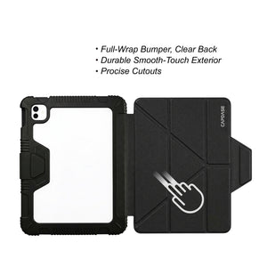 iPad (A16) | iPad (10th generation) | Shockproof Bumper Folio | Flip Case | Full wrap protection | Black