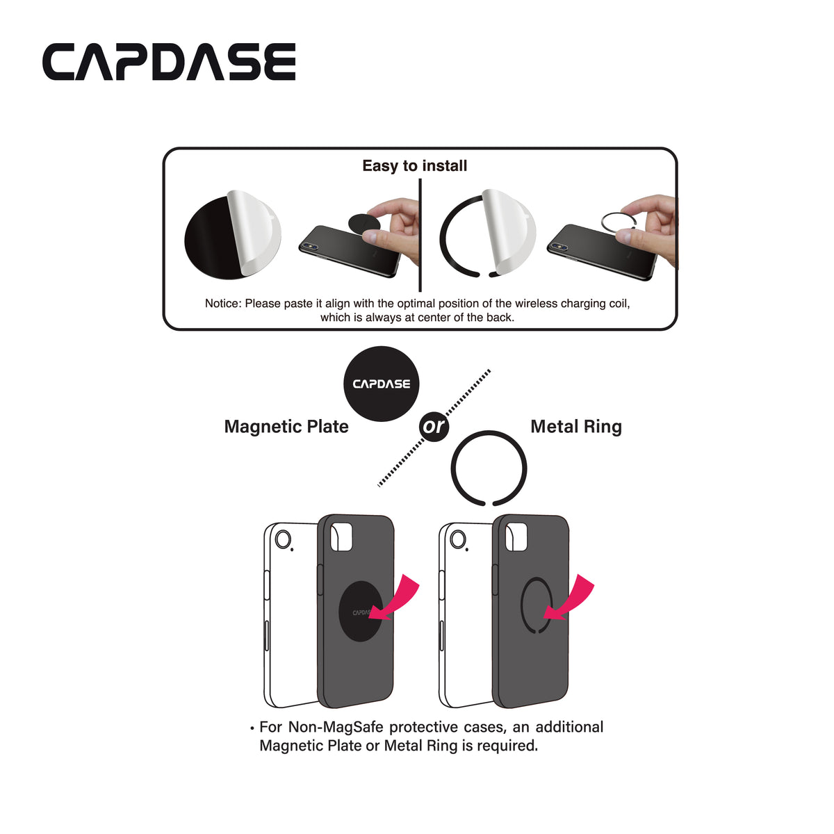 Wireless Charging Magnetic Mount - Wind/Dash | M-PC Power - Gooseneck Arm 300mm