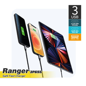 GaN Wall Charger RangerUL 3P65S_UK