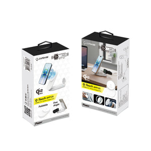 Qi2.2 | Foldable | 3 in 1 MagSafe Stand | 25W Wireless Charging | Smartphone, Earphone, Watch | Q-Touch DFP125