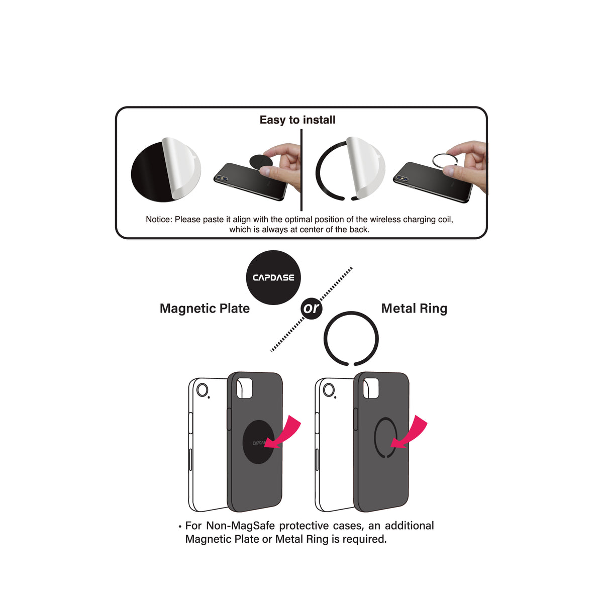 Wireless Charging Magnetic Mount - Wind/Dash | M-PC Power - Telescopic Arm