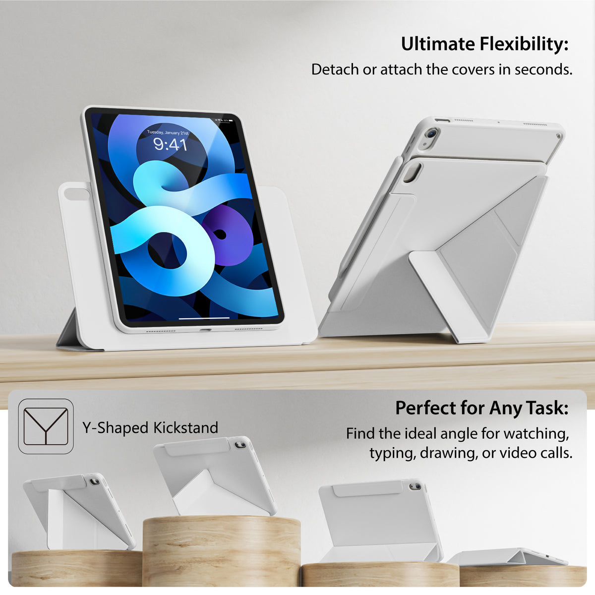 MR Folio Flip Case for iPad Air 11 (M3/M2), iPad Air 5/4 generation  