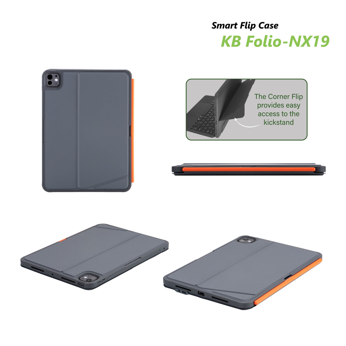 iPad Air 11 (M4/M3/M2) | iPad (A16) | iPad (10/9/8th generation) | iPad Air (5/4th generation) | iPad Pro 11 (4/3/2 generation) | Keyboard Folio – NX19 Kit | Black