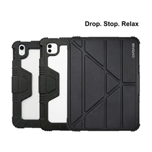 iPad Air 11 (M4/M3/M2) | iPad Air (5/4th generation) | iPad Pro 11-inch (4/3/2 generation) | Shockproof Bumper Folio | Flip Case | Full Wrap Protection | Black