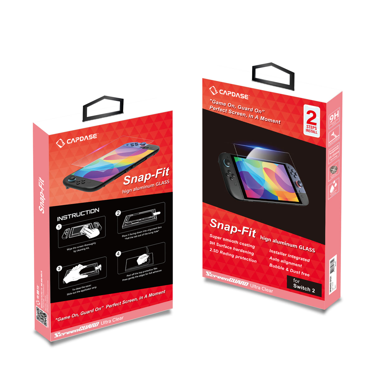 Switch 2 SnapFit Auto Align High Aluminum Glass Ultra Clear Screen Protector