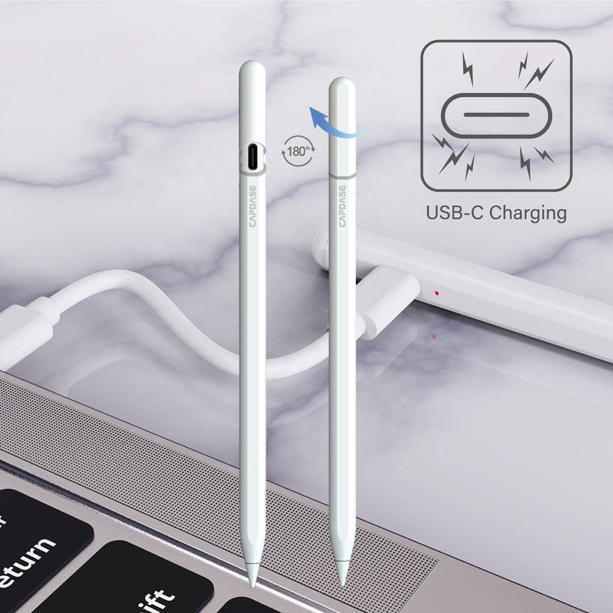 Stylus Pencil-IMZ016 for iPad | Magnetic adsorption | White | Grey