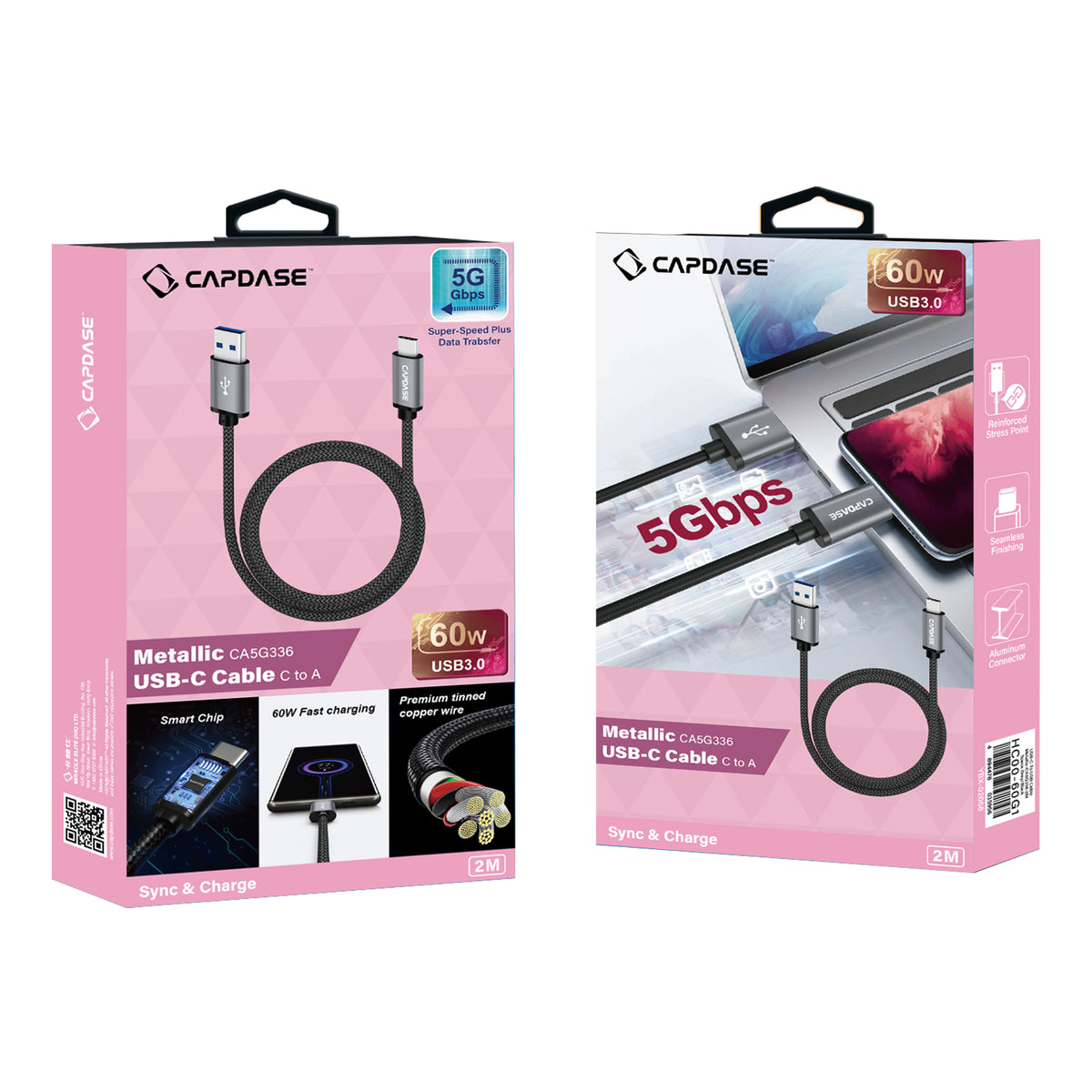 CAPDASE Metallic Series USB-C to USB-A Cable (2M)