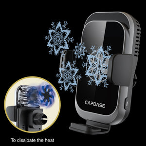Cooling | 15W Wireless Charging | Auto-Clamp Mount | ACM Power II Car Mount | Telescopic Arm