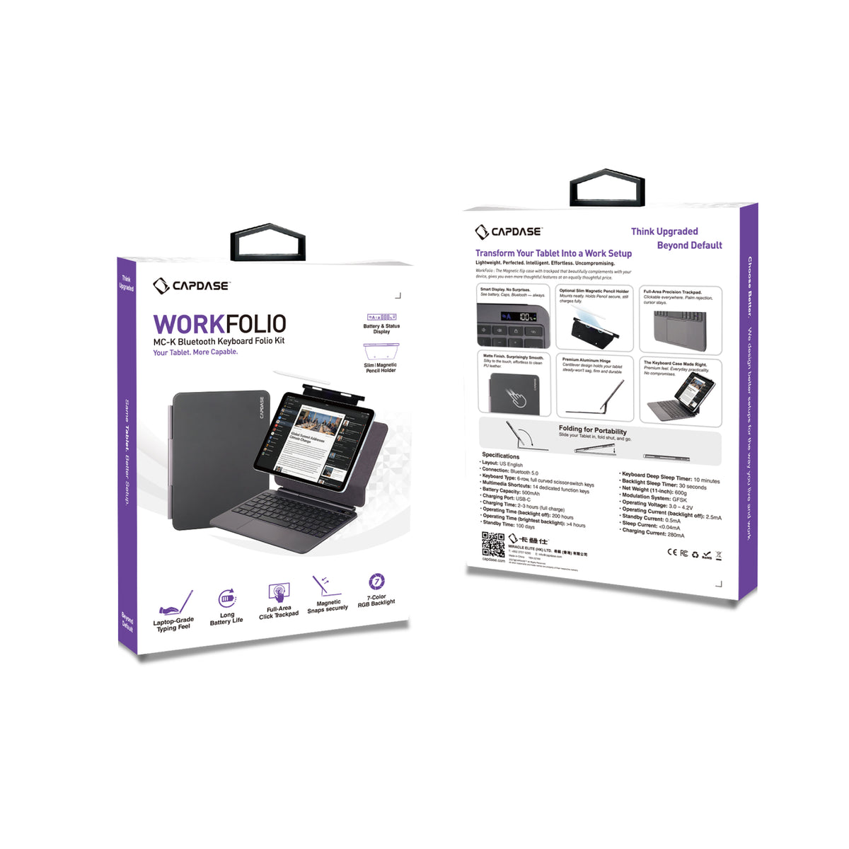 iPad Pro 11 (M5/M4/) | Keyboard Folio – KO168PH Kit | Digital Display | Slim Magnetic Pencil holder
