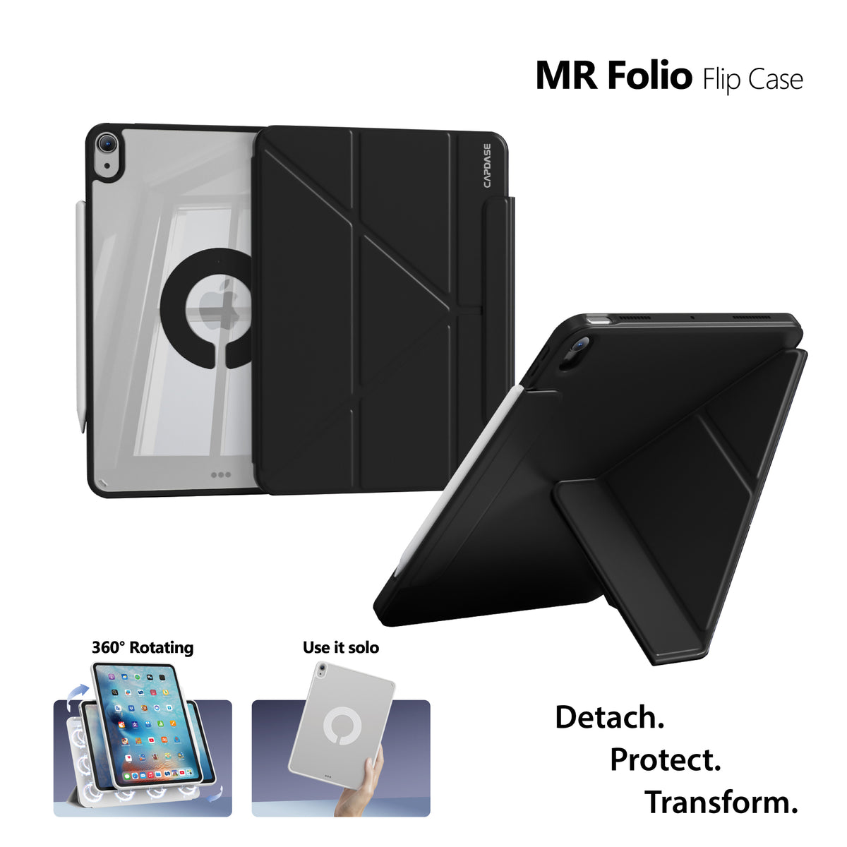 MR Folio Flip Case for iPad Air 11 (M3/M2), iPad Air 5/4 generation  