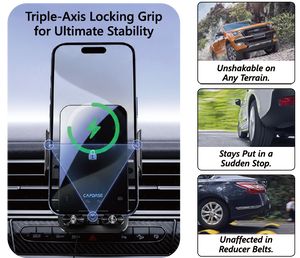 Wireless Charging Auto Mount | AI Power II-Reel- Telescopic Arm