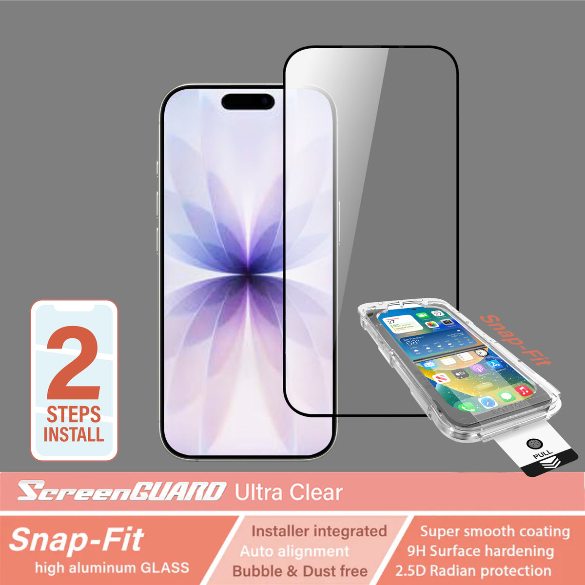 iPhone 17 / 17 Pro / 16 Pro SnapFit Auto-Align Tempered Glass High Aluminum Glass Ultra Clear Screen Protector
CAPDASE SnapFit自動定位鋼化玻璃貼 – 高清版