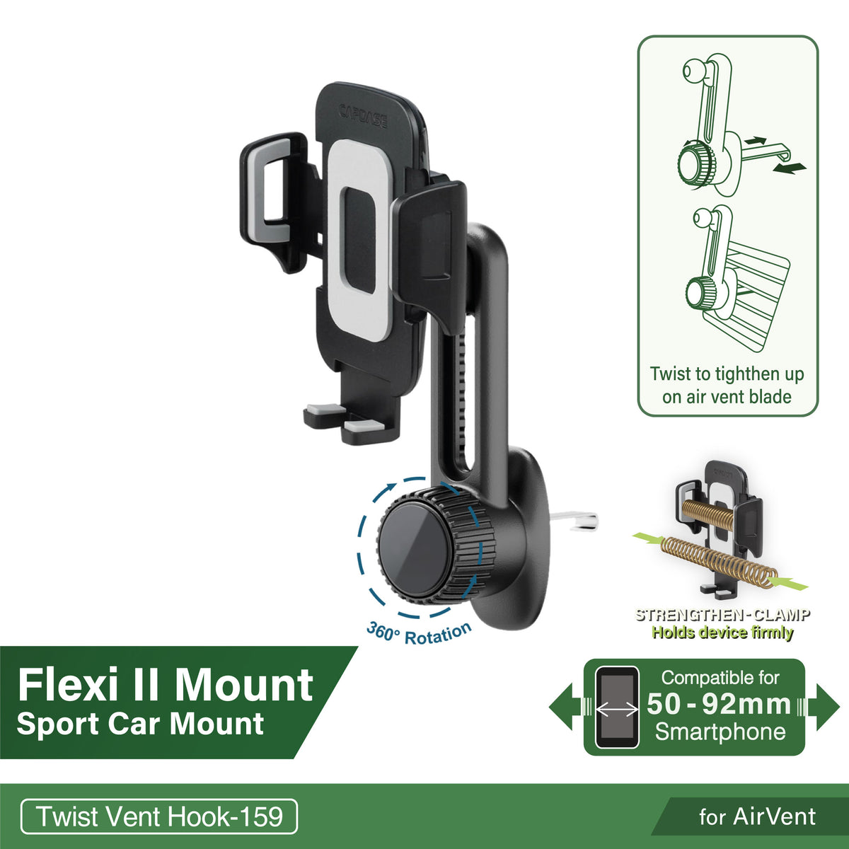 Sport Car Mount | Flexi II-Twist Vent hook-159
