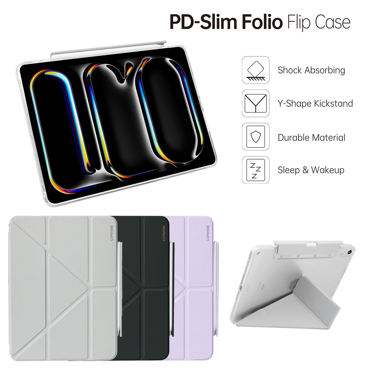 PD-Slim Folio Flip Case for iPad Pro 11-inch M4 2024