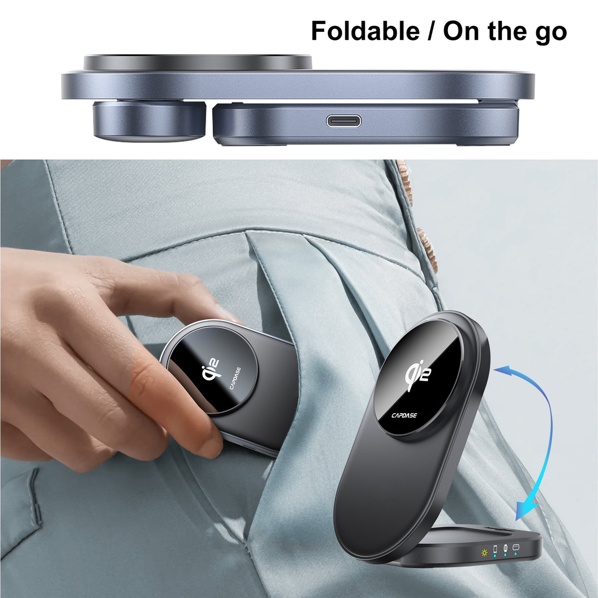 Q-Touch Q2315 3-in-1 Fast Wireless Charging Stand