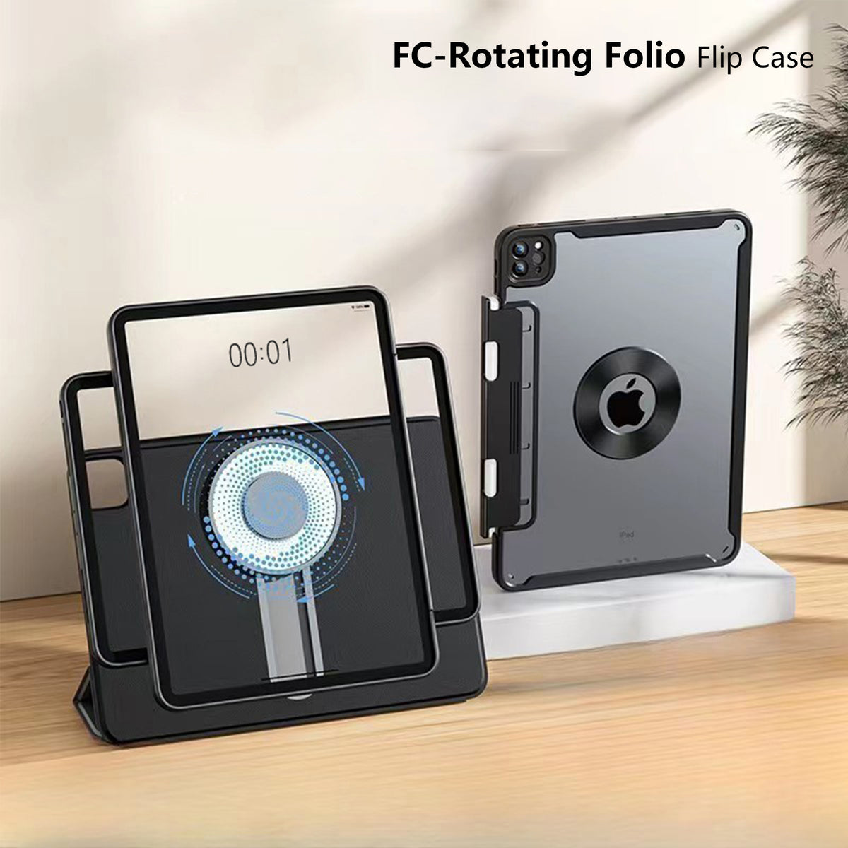 FC-Rotating Folio Flip Case for iPad Pro 13-inch M4 2024