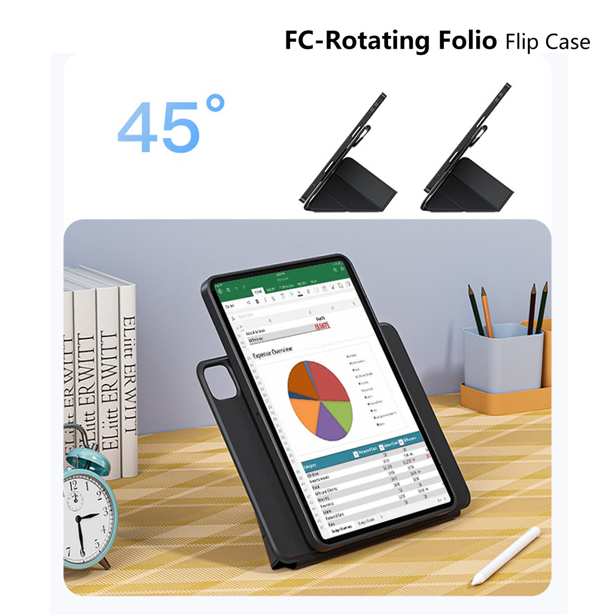FC-Rotating Folio Flip Case for iPad Pro 13-inch M4 2024