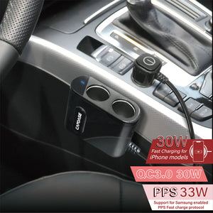 PowerHub BQ3P3 2-Socket and 2-USB Car Charger