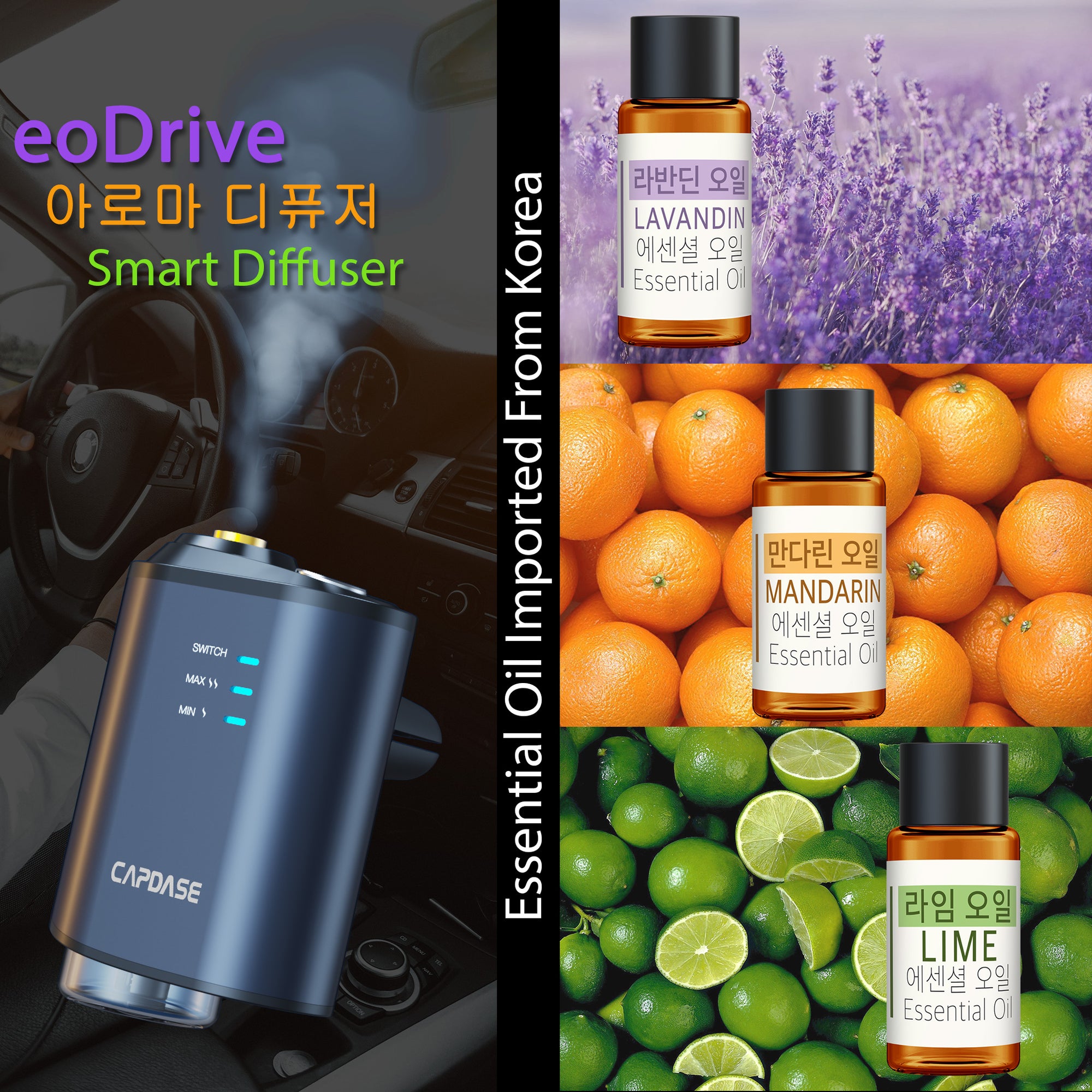 eoDrive Smart Nano Ultrasonic Aroma Diffuser For Car