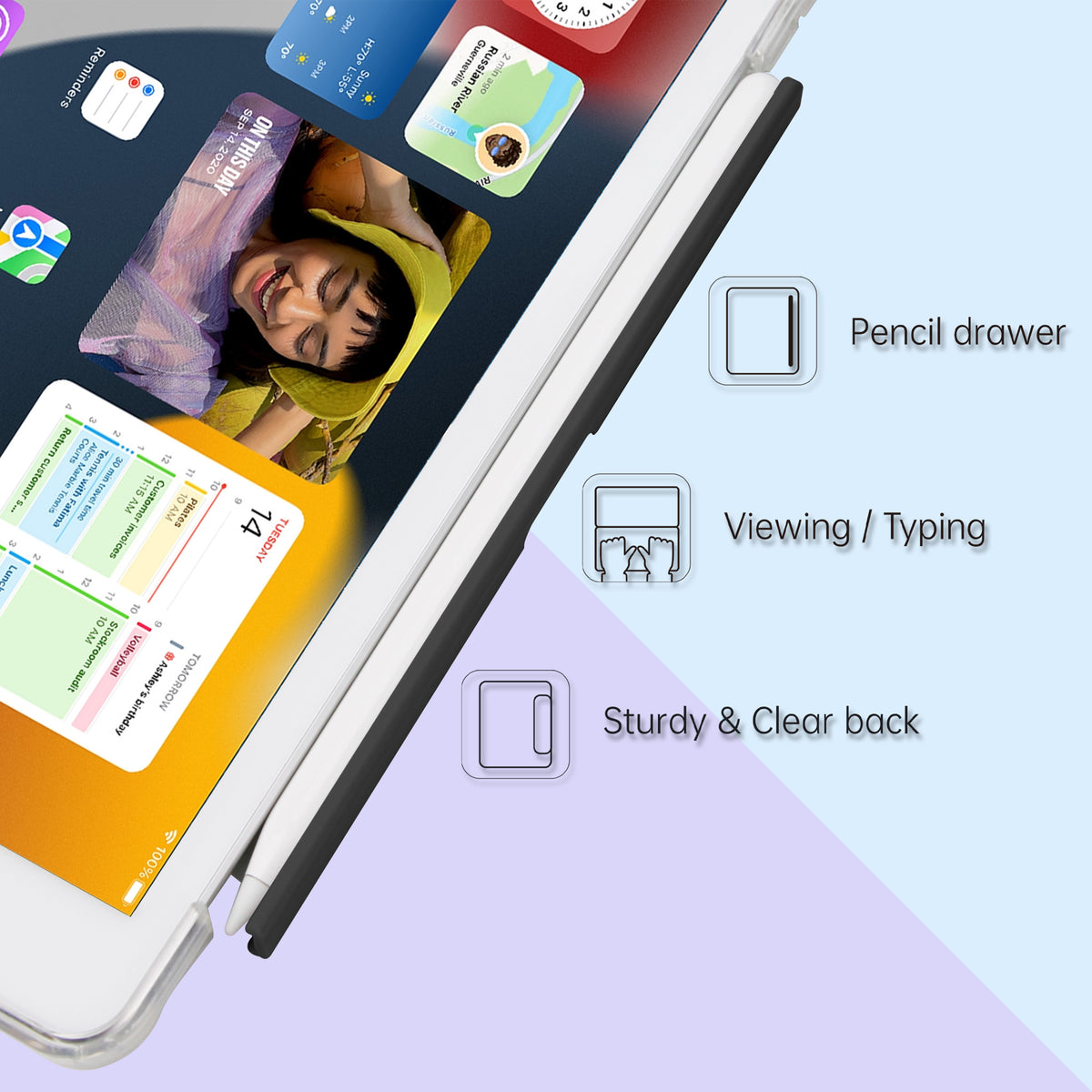 PD-Slim Folio Flip Case for iPad 10.2-inch