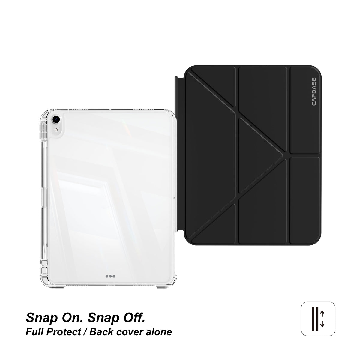 iPad (A17 Pro) | iPad mini (6 generation) | Sliding Folio | Flip Case | Black / Pink