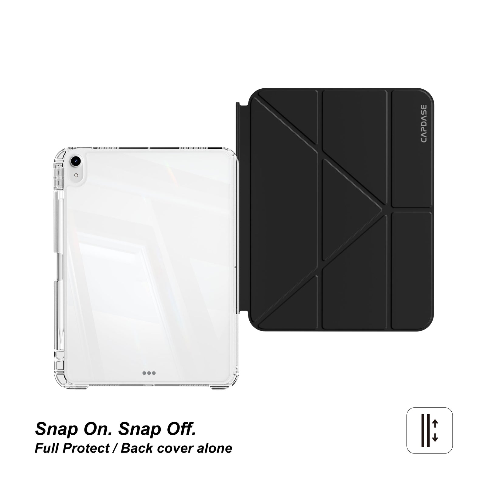 iPad (A17 Pro) | iPad mini (6 generation) | Sliding Folio | Flip Case | Black / Pink