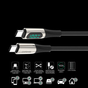 Display-CC100 USB-C To USB C Sync and Charge Cable 1.2M