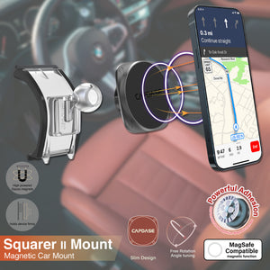 SQUARER II Magnetic Car Mount DSH Base-BX5X7 for BMW 2, 3, 4, 8, M, X, Z Series